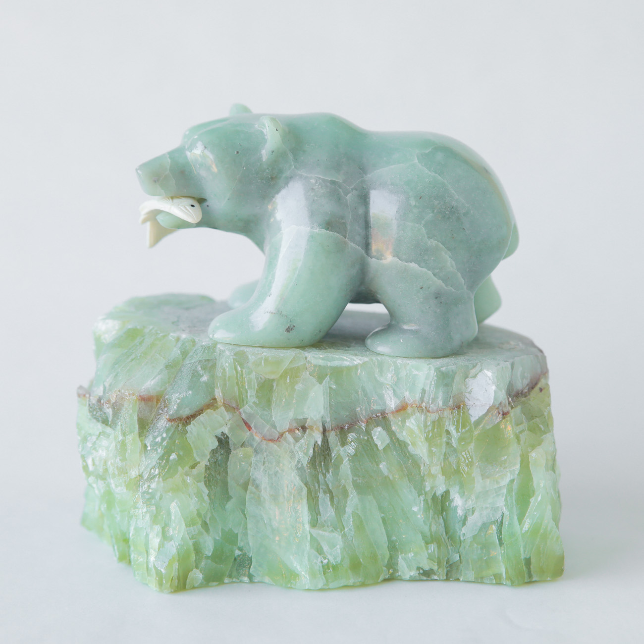 Green Bear Sculpture by Eddie Lee