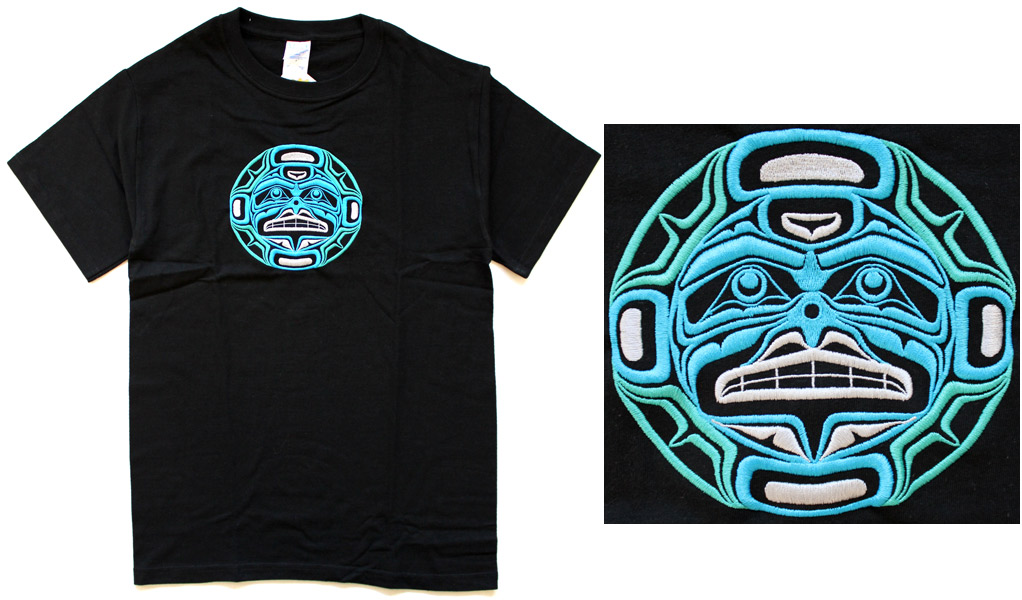 Moon Embroidered T-Shirt - Northwest American Native Arts & Inuit ...